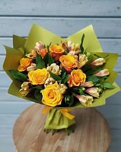 Букет цветов из:  Альстромерии и Розы в Прогрессе Ставропольского края