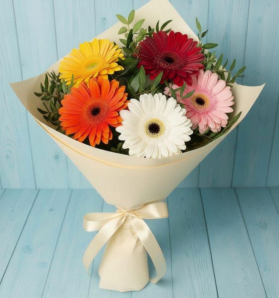 Букет цветов из: Герберы в Прогрессе Ставропольского края