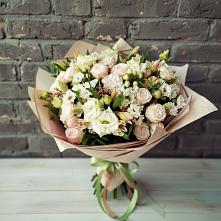 Букет цветов из:  Альстромерии, Розы и Хризантемы в Прогрессе Ставропольского края
