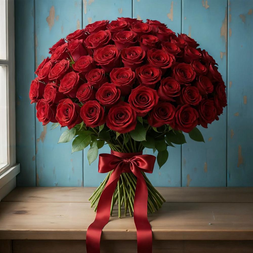 Букет Красные розы Блэк Меджик в Прогрессе Ставропольского края