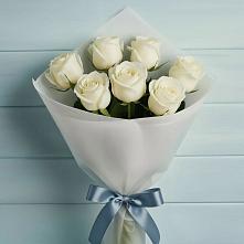 Букет 7 Белых роз Эдлесс Лав в Прогрессе Ставропольского края