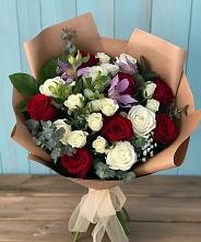 Букет цветов из:  Розы и Альстромерии в Прогрессе Ставропольского края
