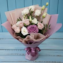 Букет цветов из:  Розы и Лизиантусы #REPLACE_PRED# Прогрессе Ставропольского края