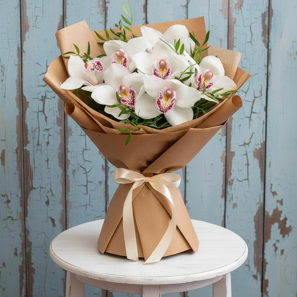 Букет цветов из: Орхидеи и Розы в Прогрессе Ставропольского края