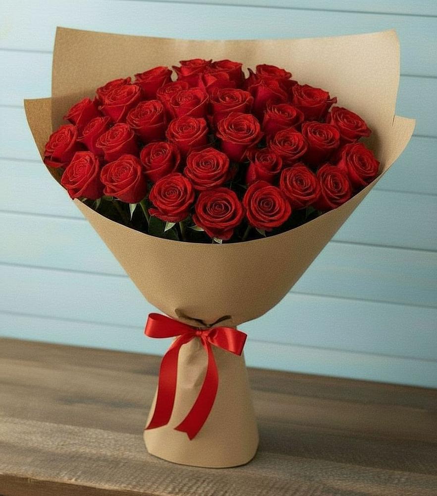 Букет Красные розы Милано в Прогрессе Ставропольского края