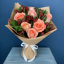 Букет цветов из:  Розы и Альстромерии в Прогрессе Ставропольского края