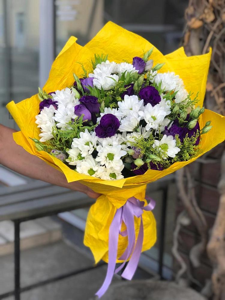Букет цветов из: Ирисы, Хризантемы и Ромашки в Прогрессе Ставропольского края