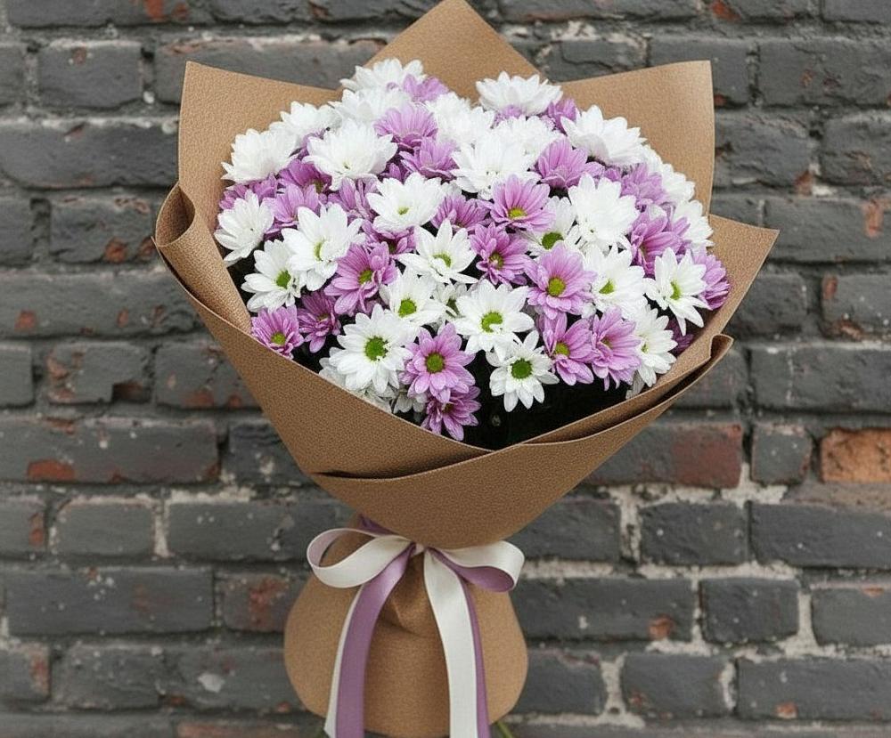 Букет цветов из: Хризантемы в Прогрессе Ставропольского края