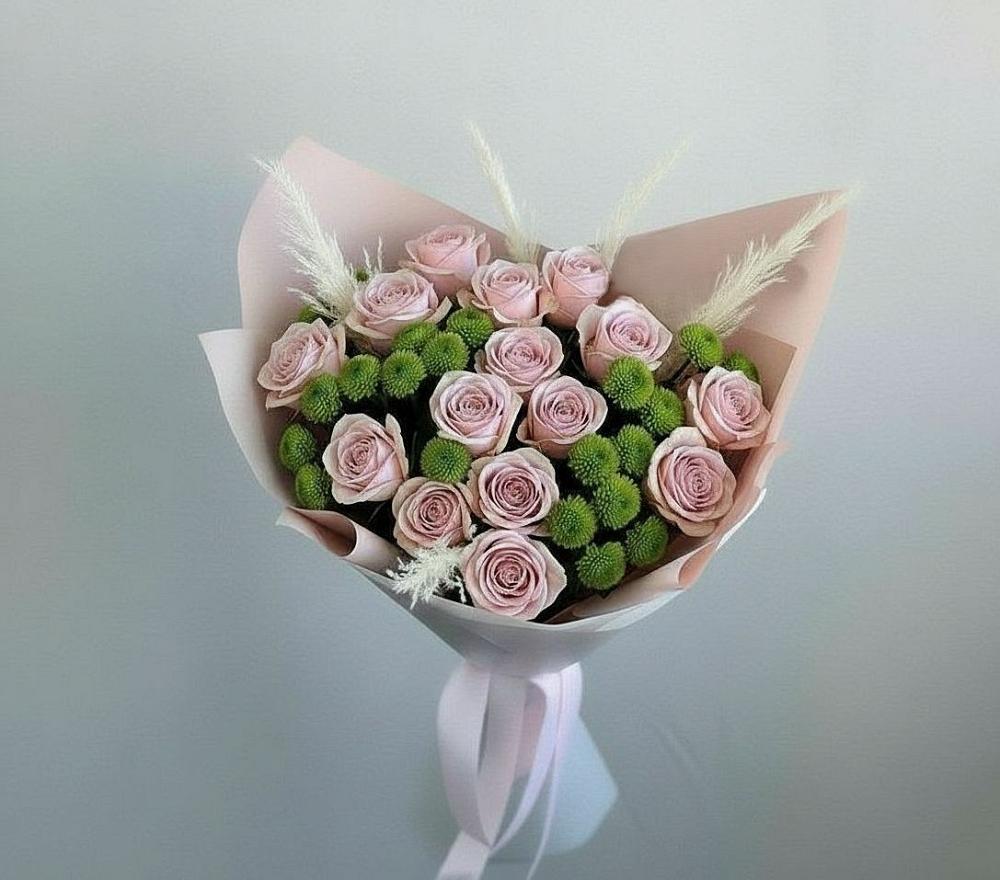 Букет цветов из: Розы и Хризантемы в Прогрессе Ставропольского края