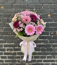 Букет цветов из:  Герберы и Хризантемы #REPLACE_PRED# Прогрессе Ставропольского края